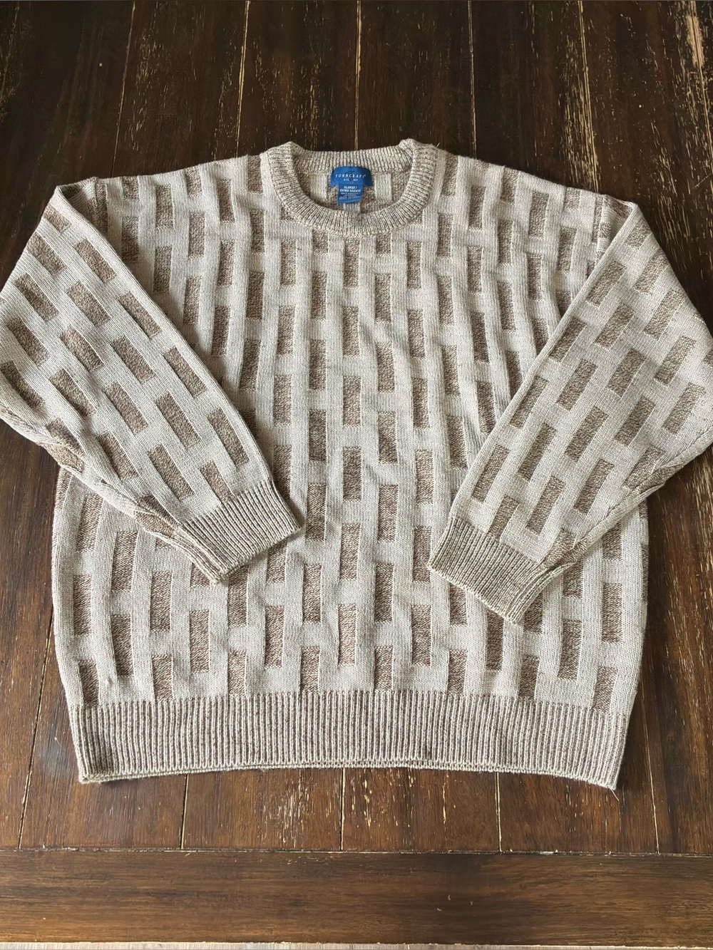 80s 90s Retro Towncraft Cozy Knit Grandpa Style Unisex Oversized Sweater